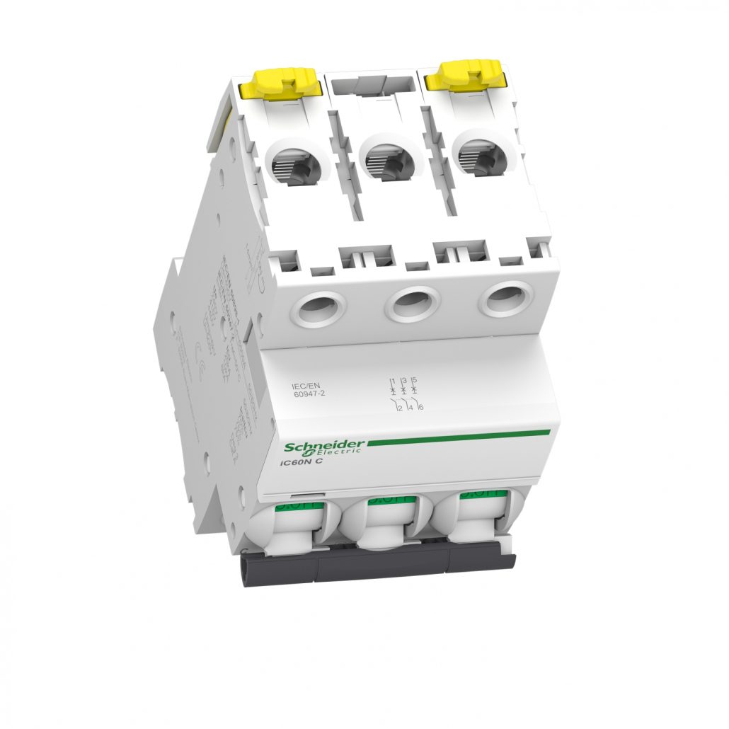Schneider MCB iC60N A9F74306 3P 6A 10kA | ATS Official